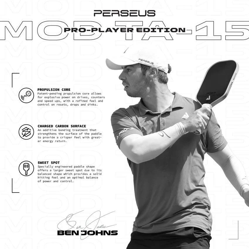 Perseus 14mm MOD TA-15 Pro Players Edition Pickleball Paddle