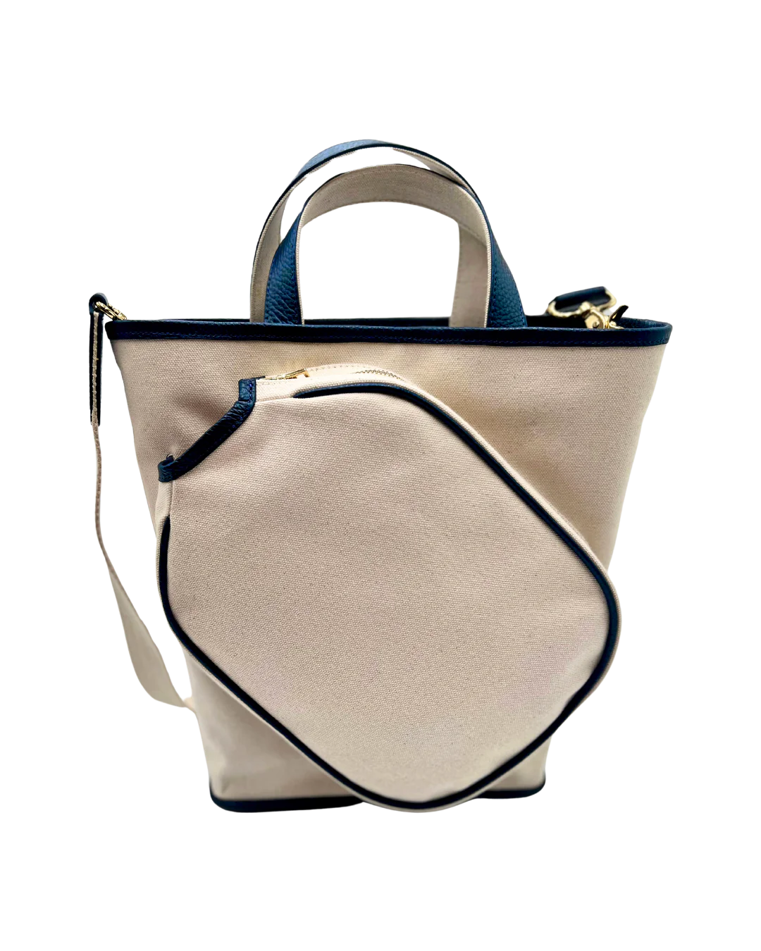 The Alexis Designer Pickleball Bag: Navy and Canvas
