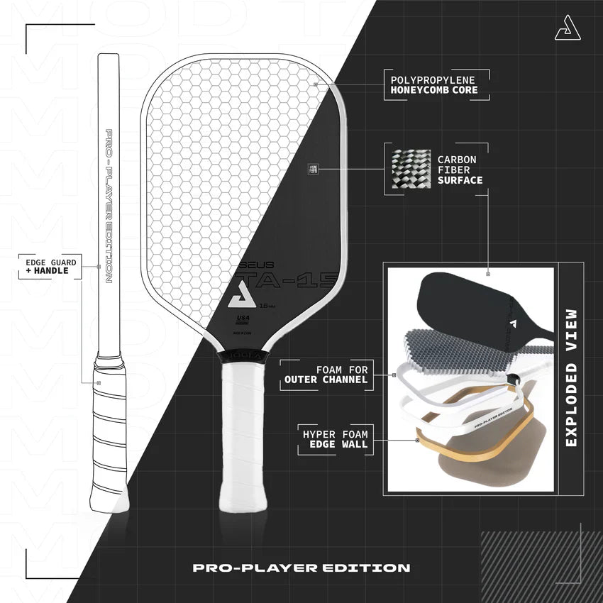Perseus 14mm MOD TA-15 Pro Players Edition Pickleball Paddle