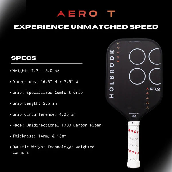 Pro Aero T 16mm Pickleball Paddle